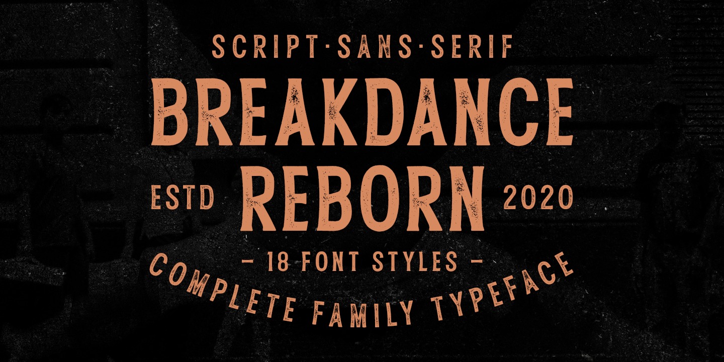Beispiel einer Breakdance Reborn-Schriftart #1